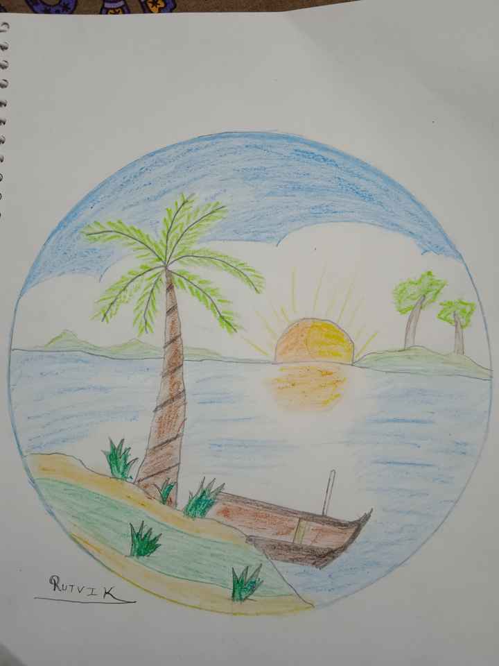 Easy Scenery Drawing For Kids-Step By Step 2024 - FinetoShine-saigonsouth.com.vn
